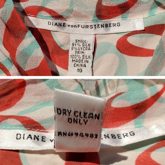 Vintage DVF Silk Mod Asian Style Dress - Picture 6 of 7